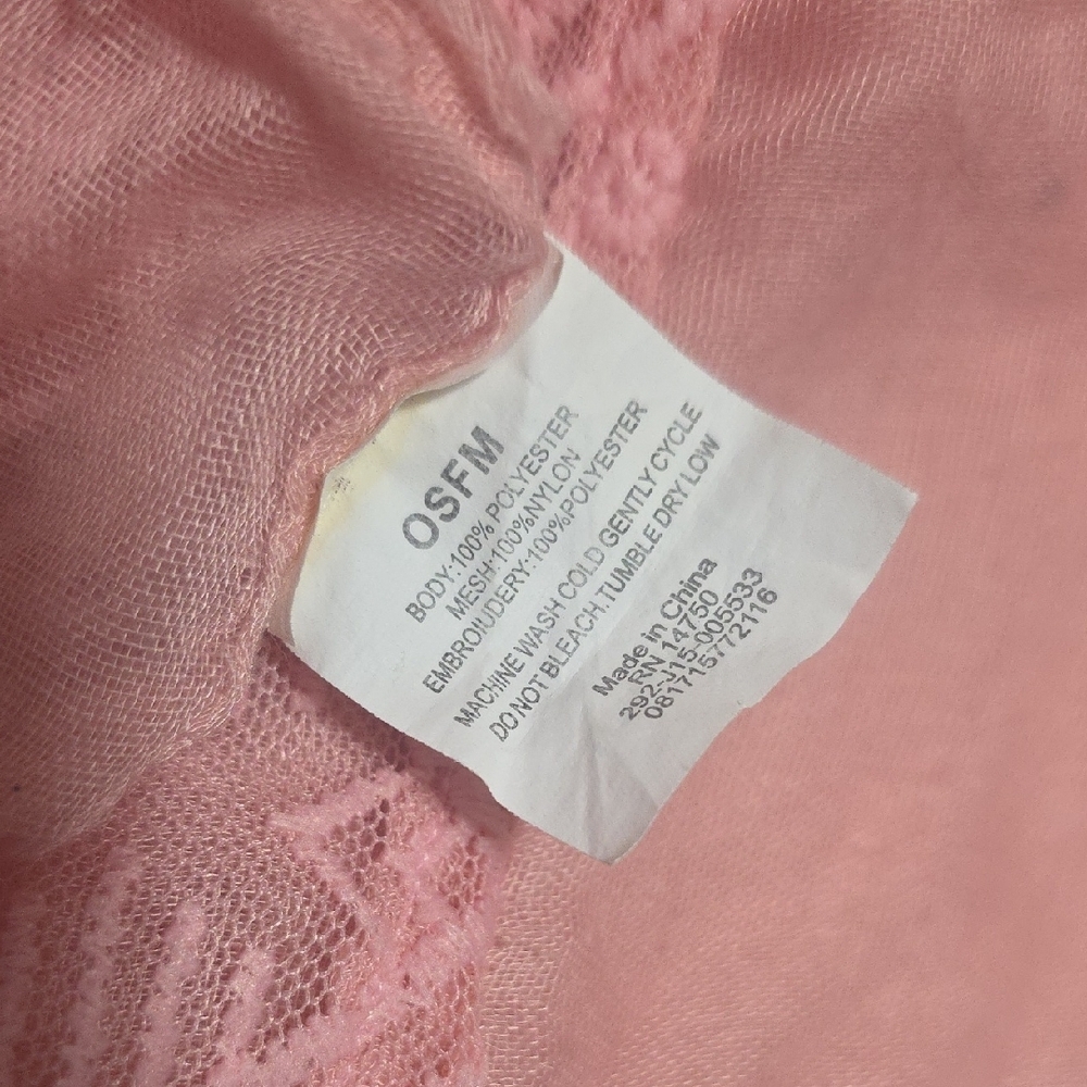 Pink Textured Scarf - Picture 2 of 2